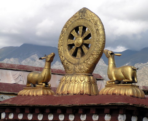 西藏图片：西藏大昭寺金法轮3