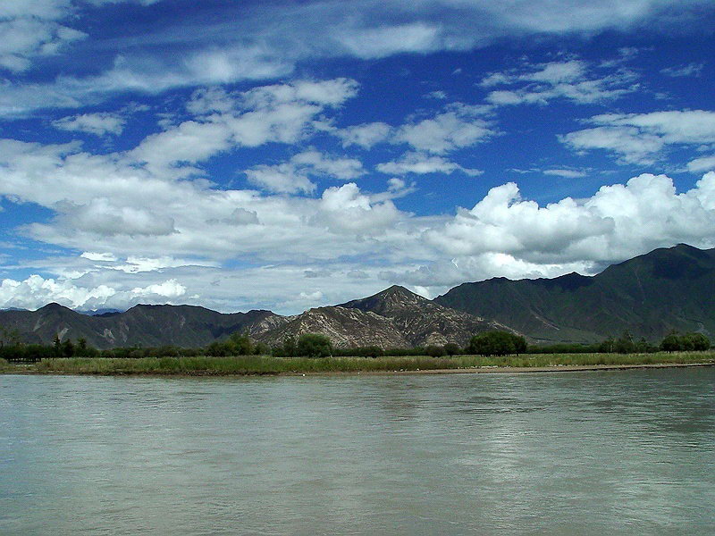 西藏照片：拉萨河沿途