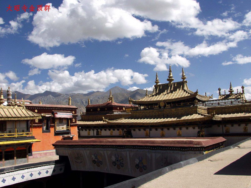 西藏照片：大昭寺金顶群