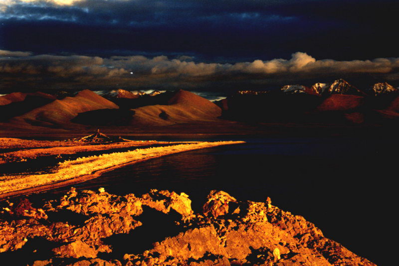 西藏照片：纳木错的夕阳