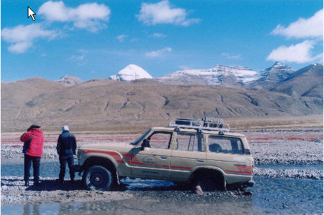 西藏旅行照片：阿里-刚仁波钦下陷车